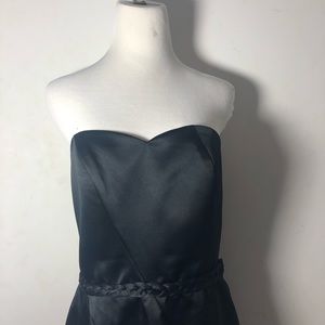 A.B.S Evening satin strapless black dress size 12
